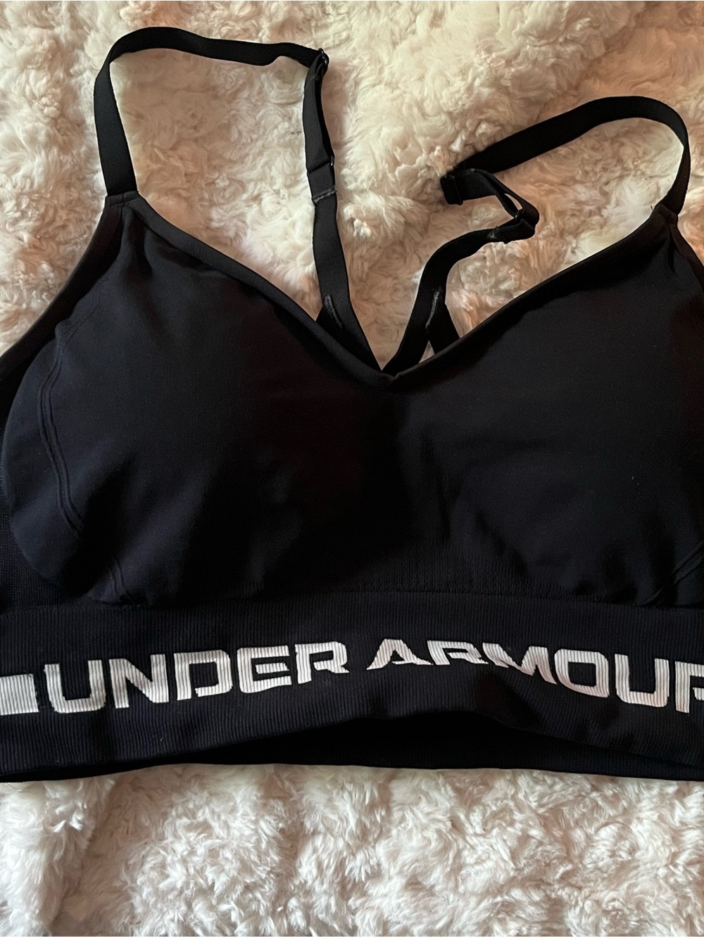 Under Armour Black Wireless Logo Sports Bra